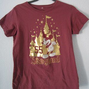 Disneyland Parks Mickey 55 Gold Rose T-shirt Size Small Woman